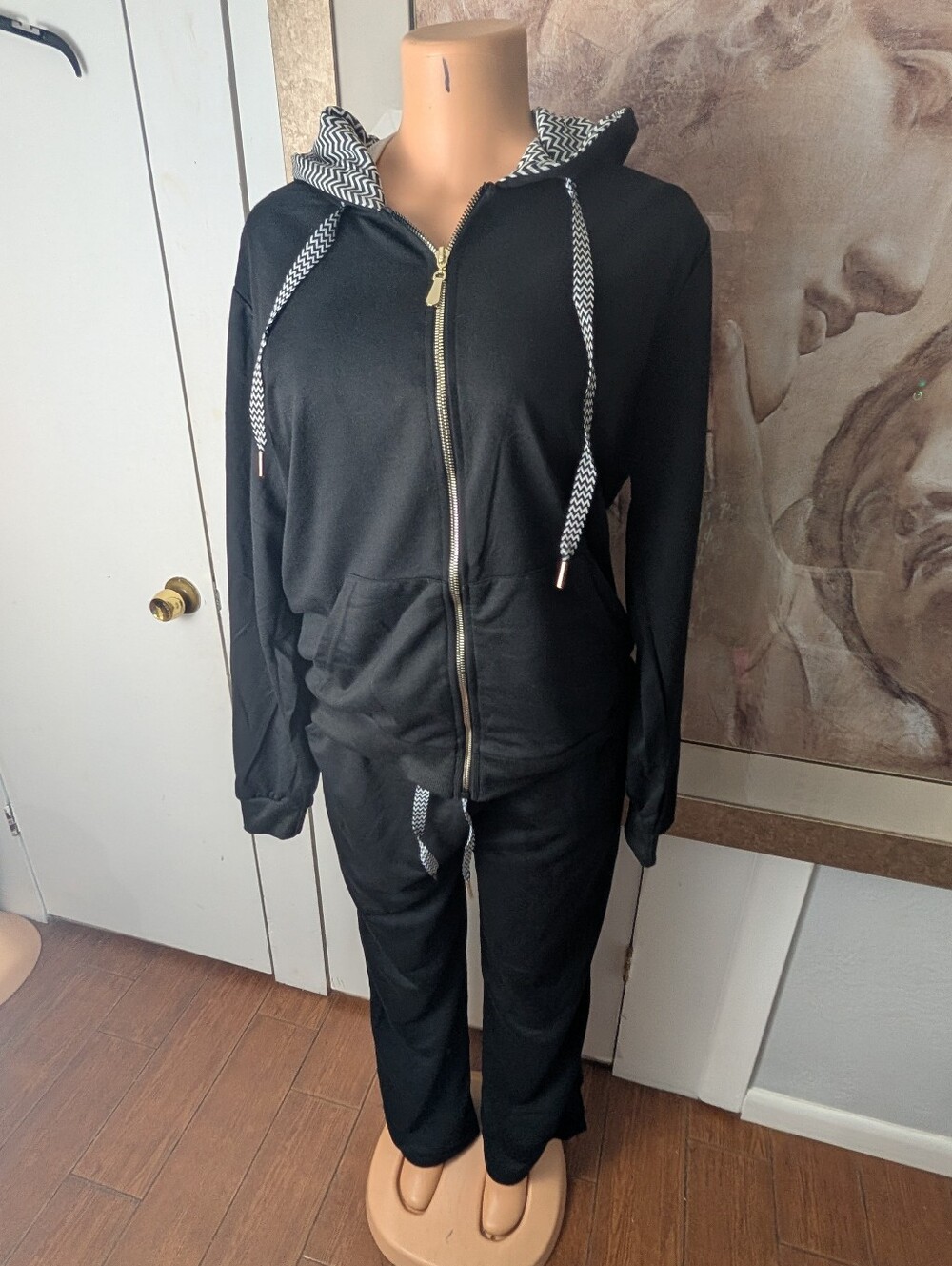 Red Marine Amsterdam New Two-Piece Tracksuit," "Chevron Lining Zip Hoodie Sz L
